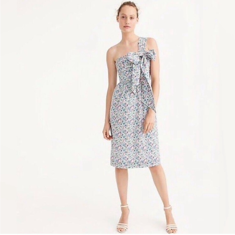NWT J.Crew Liberty Fabric One Shoulder Floral Dress